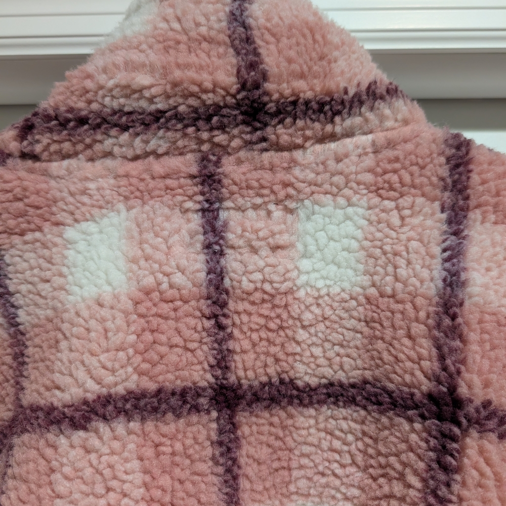 Cozy Pink Plaid Teddy Jacket - Picture 8 of 8